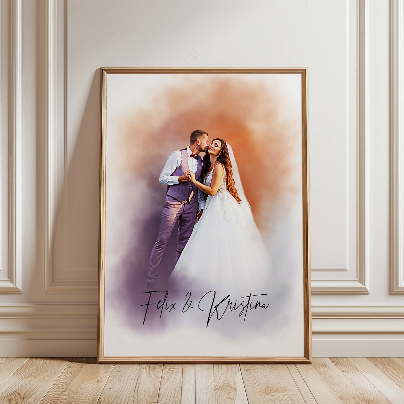 Paar Portrait Hochzeitsportrait nach Fotovorlage