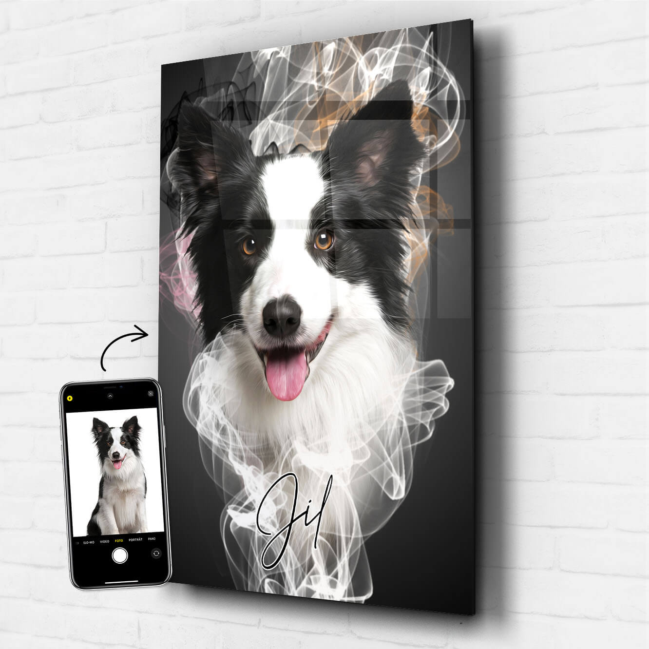 Personalisiertes Hundeportrait