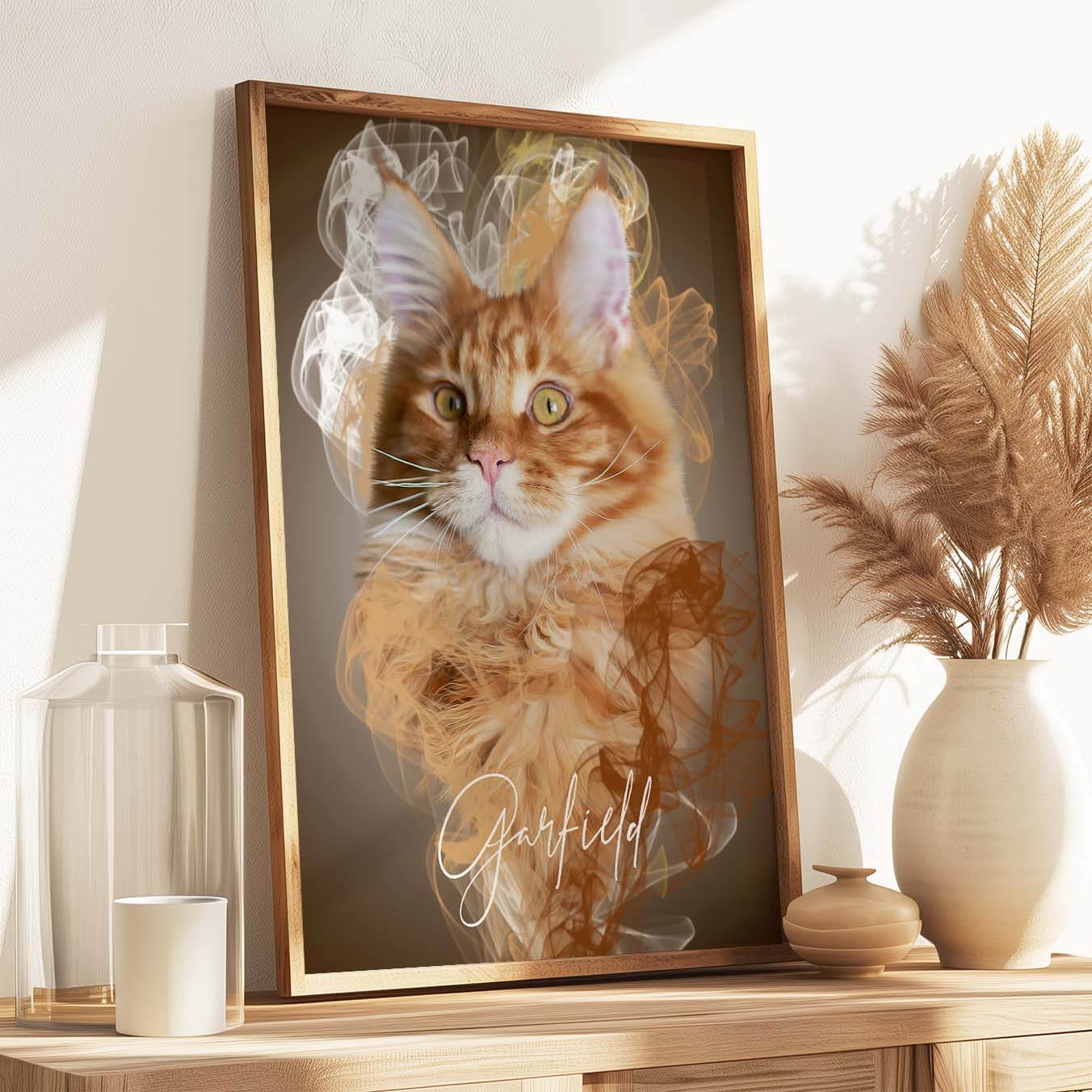 Personalisiertes Katzenportrait nach Vorlage
